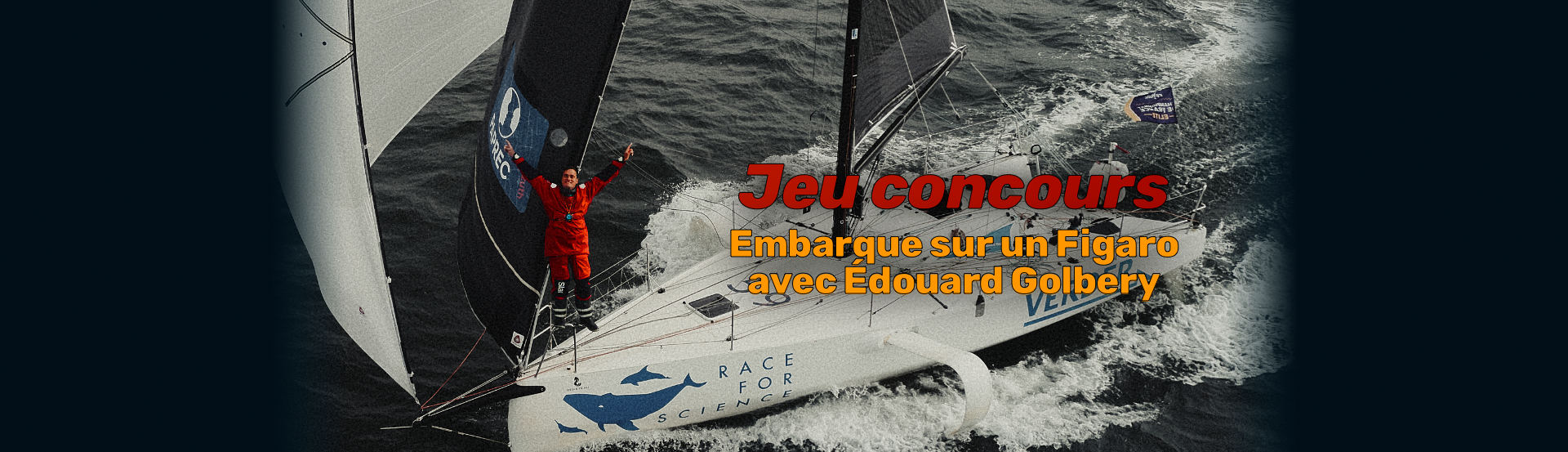 Edouard Golbery sur son bateau